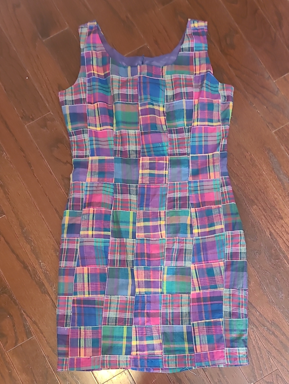Matter of Degrees Madras Plaid Vintage Dress